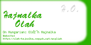 hajnalka olah business card